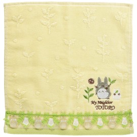 Marushin 1005040100 Mini Towel, Ghibli My Neighbor Totoro, Lace Toro, 100% Cotton, Antibacterial, Odor-Resistant, Approx. 9.8 x 9.8 inches (25 x 25 cm)