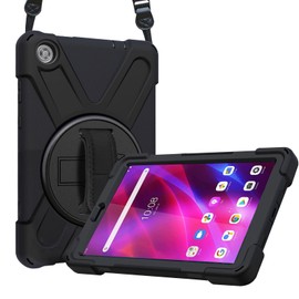 ProCase Funda para Lenovo Tab M8 HD LTE 2021 Tab M8 HD Smart Tab M8 2019, Carcasa Bumper Antichoque Uso Rudo Compatible con Lenovo M8 Tablet de 8.0 Pulgadas 2021 2019 -Negro