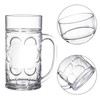 Mezchi 6 Pack Plastic Beer Mugs, 20 oz./600ml Beer Steins