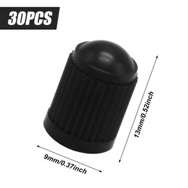 Car Valve Caps, Pack of 30 Universal Car Tyre Valve Caps Bicycle Wheel Valve Caps Made of Plastic for Stable Tyre Pressure, Bicycles Car Motorcycle
