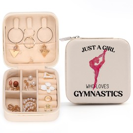 Gymnastics Jewelry Box for Women Girls Gymnasts Inspirational Gifts Gymnastic Coach Gifts for Women Teenage Girls Sports Lovers Birthday Christmas Gifts for Her - Just a Girl Who Loves Gymnastics