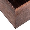 HAKZEON 4 Pack Wooden Planter Box, 4 Inch Square Wood