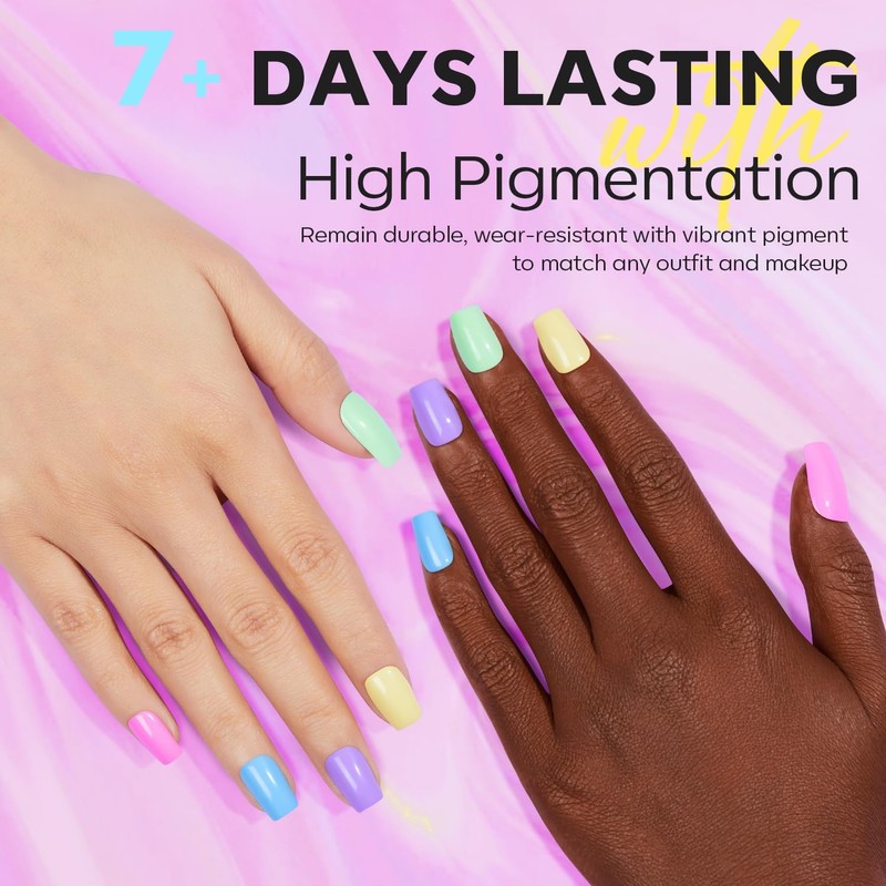 modelones Nail Polish Set, 6 Colors 2025 Summer Macaron Pastel