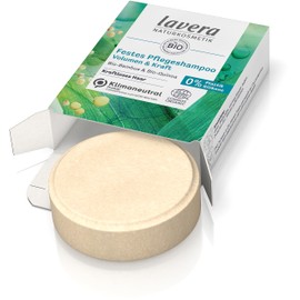 lavera, Solid Care Shampoo Volume Strength Shampoo without Silicones Certified Natural Cosmetics More Volume and Strength Light Comb 50 g White Fresh