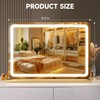Hasipu Vanity Mirror with Lights, 31.5" x 20" LED Makeup