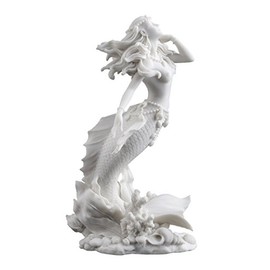 Beautiful Mermaid Rising from Sea Statue Sculpture Figurine