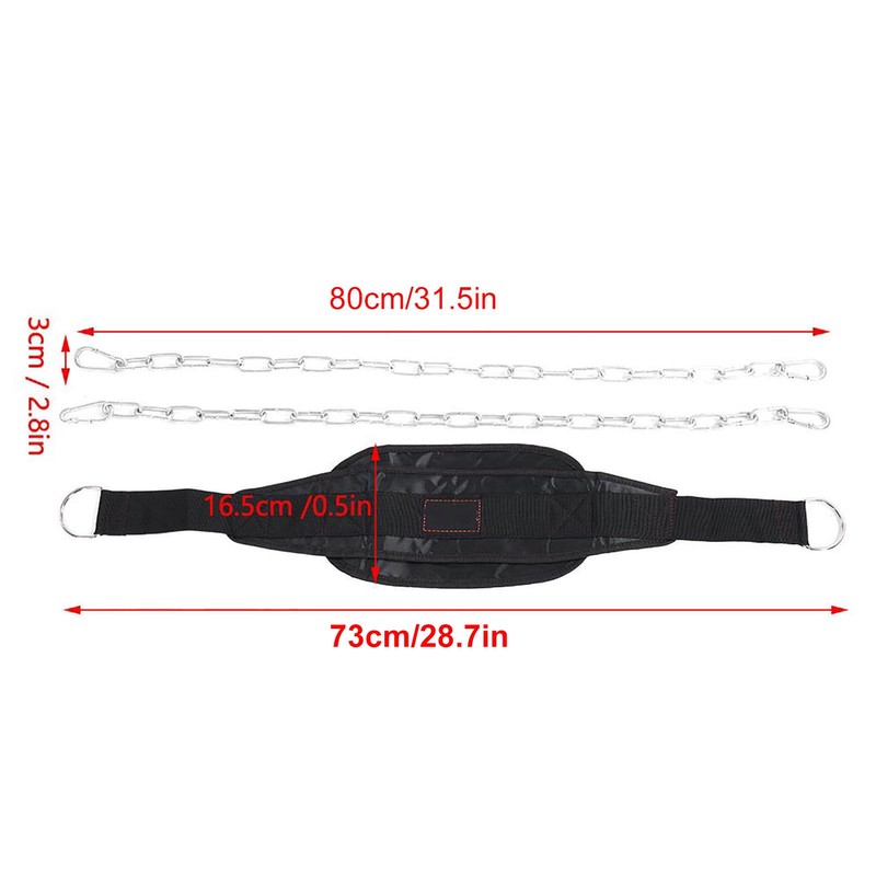 Fitness Drop Weight Equipment Gym Dip Belt Waist Chain Strength