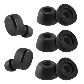 NANLANFAN Replacement Foam Ear Tips for TOZO T12 T10 T6 Wireless Earbuds, Ultimate Comfort, 3 Pairs (S/M/L)