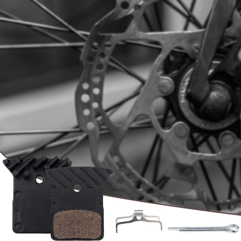 Xumann 1 Pair Bike Disc Brake Pads with Cooling Fin