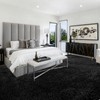 7x10 Area Rug for Living Room: Black Area Rug 7