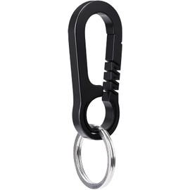 Tibitdeer Key Ring Titanium Carabiner Carabina Snap Hook Clip for Keys Heavy Duty Strong Titanium Key Holder (1)