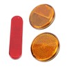 Bicycle Round Reflectors Improved Visibility Universal Fit License Plate Reflector