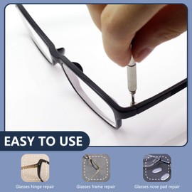 Eyeglass Repair Kit, Glasses Screws Kit and Nose Pads 1.2mm and 1.4mm Glasses Spring Insert Eyeglasses and Sunglasses Repair