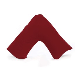 Rohi Wine V Shaped Pillowcase – Soft & Breathable V Pillow Cover – Hypoallergenic Easy Care Triangle Pillow Case – Envelope Closure – Back Support Orthopaedic Nursing V Pillow Cases Covers Only (Wine)