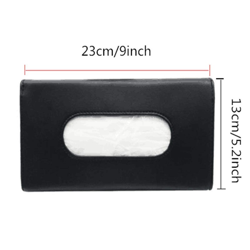 QianBao Car Tissue Holder, PU Leather Tissue Box, Hanging Paper