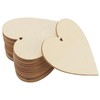 KEILEOHO 80 PCS 10cm Wooden Hearts Shape with Hole, 4