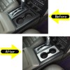 cartiangous Aluminum Interior Shifter Console Cup Holder Heighten Pad For
