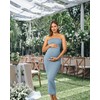 Rnxrbb 2 Piece Maternity Dress Cardigan Baby Shower Wedding Guest