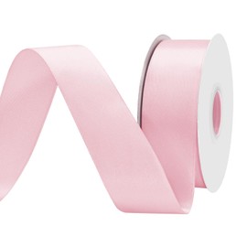 BVIEAKD Pink Satin Ribbon - 1-1/2" x 50 Yards Double Faced Solid Color Ribbon for Crafts Weddings Bow Making & More