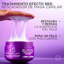 L'Oréal Paris Elvive Collagen Lifter Mascarilla con Péptidos de Colágeno para Restaurar y Reconstruir el pelo Delgado, Aplastado, y Quebradizo y Darle