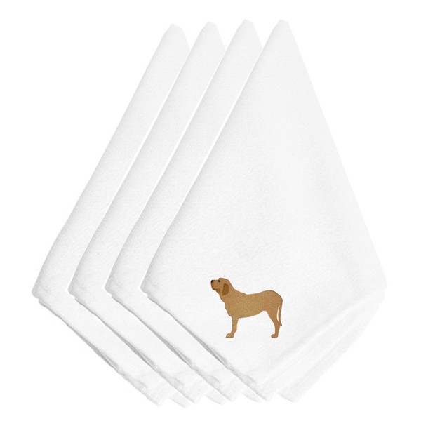 Caroline's Treasures BB3479NPKE Fila Brasileiro Embroidered Napkins (Set of 4),