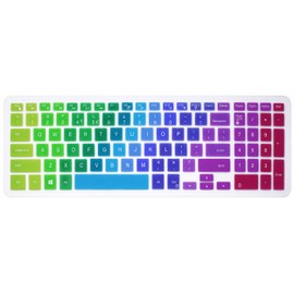 UHamn Silicone Keyboard Cover Compatible for 15.6 inch Dell Inspiron 15 3000 & 5000 Series, 17.3 inch Dell Inspiron 17 5000 Series, Inspiron 15 i3541 i5566, Inspiron 17 i5749 Series Laptop (Rainbow)