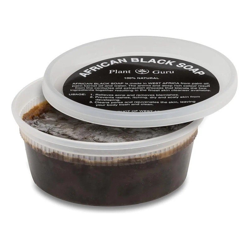 Pasta De Jabon Negro Africano De 8 Onzas. 100% Cruda,