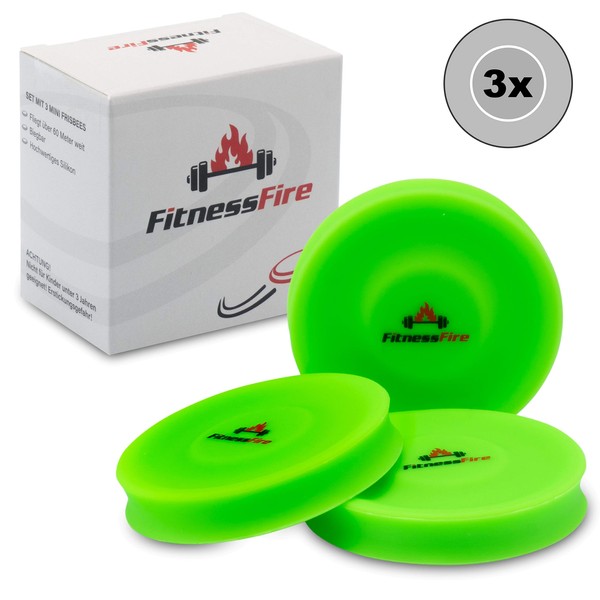 Set de 3 mini frisbees - Le petit disque de frisbee vole à plus de 60 mètres - Le nouveau sport à la mode - Alternative au frisbee ordinaire - Vert