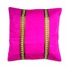 Rastogi Handicrafts Sofa Throw Pillow Zari Brocade Pretty Accent Home