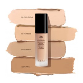 GA-DE Longevity Full Coverage 24 Hour Foundation, 551 - Weightless, Ultra-Soft Cream Foundation, Face Makeup for Natural Matte Look - 1.01 oz