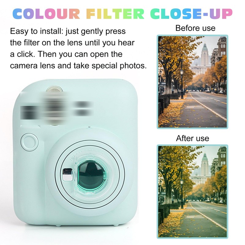 FOSDICK 6 Pieces Photo Filter Sets for Fuji Instax Mini