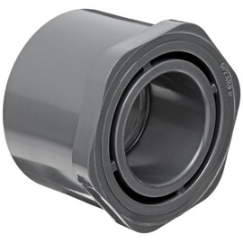 Spears 837 Series PVC Pipe Fitting, Bushing, Schedule 80, 1-1/2" Spigot x 1" Socket