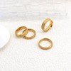 GIGB PBDK 4Pcs 18K Gold Rings Set for Women Men