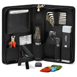 Elagon (+3) Pro Care Kit + 3 Items – Guitar Cleaning/Maintenance Kit + Capo, 5 Plectrums, Double Plectrum Holder. The Complete Maintenance/Setup Kit For All Guitars and All Guitarists!