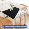 Wolkemer 4 Pack Black Fitted Tablecloth 34x34 Inch Square Elastic