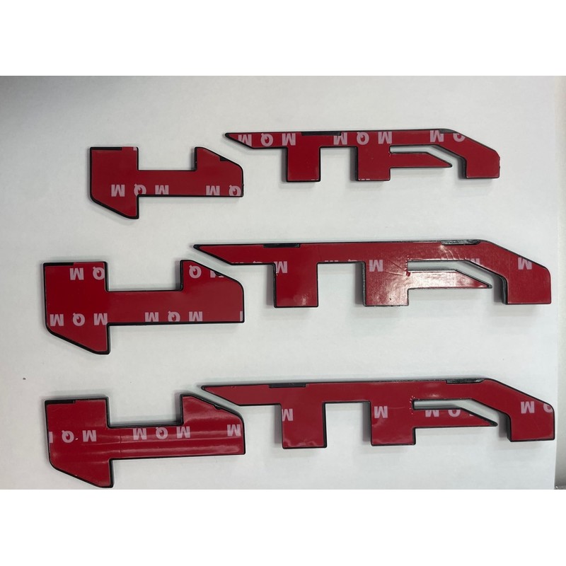 AT4 Badge Emblems 3-Piece in Glossy Black & Blue for