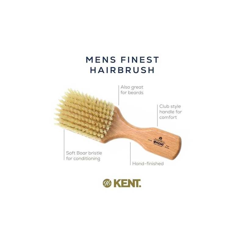 Kent OG2S - Cepillo facial de cerdas suaves de madera