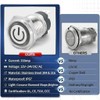 UL Listed 15 Amp Momentary Push Button Switch 16mm 5/8"