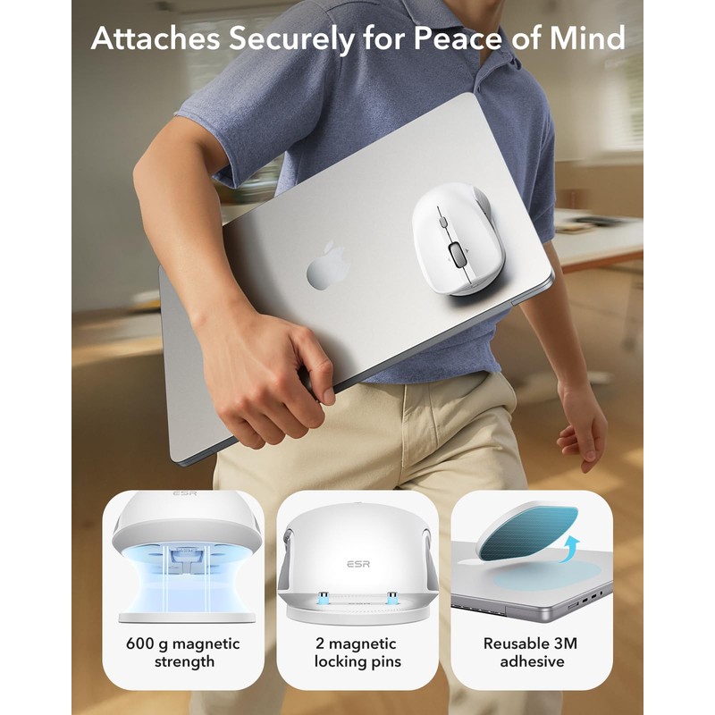 ESR MagMouse Wireless Mouse, Rechargeable Bluetooth Mouse for Laptop, BT