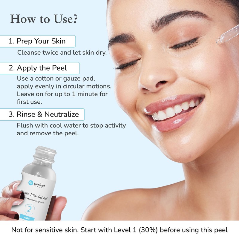 Glycolic Acid 50% Gel Peel - Enhanced with Retinol &