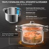 AuFranc® 6 Quart 18/10 Stainless Steel Tri-ply Stockpot and Steamer