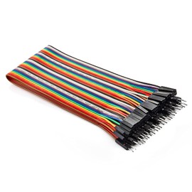 Chanzon 1 x 40 Pieces 30 cm Long Male-Female Jumper Wire Cable Line Connector Ribbon Solderless Multicoloured for Arduino Raspberry Pi Electronic Breadboard Protoboard PCB Board