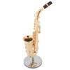 Saxophone Model, 14cm Miniature Alto Saxophone Replica with Stand and