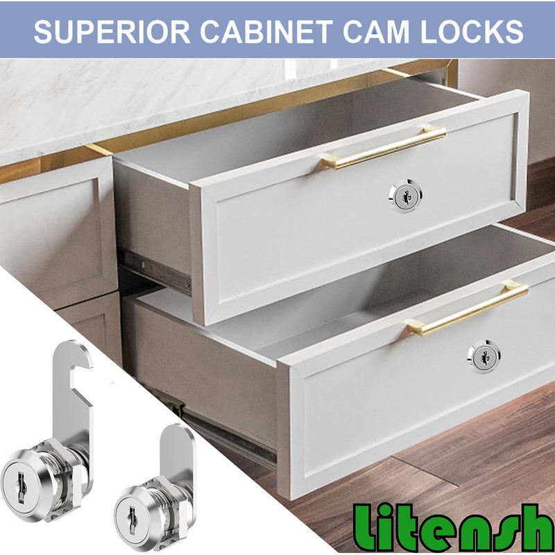 Litensh Security Mailbox Lock with Different Keys, 25mm Letter Post