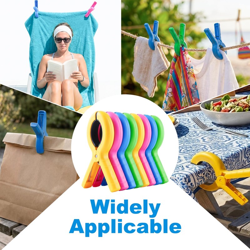 8 Pack Towel Clips for Sun Loungers, Extra Strong 4
