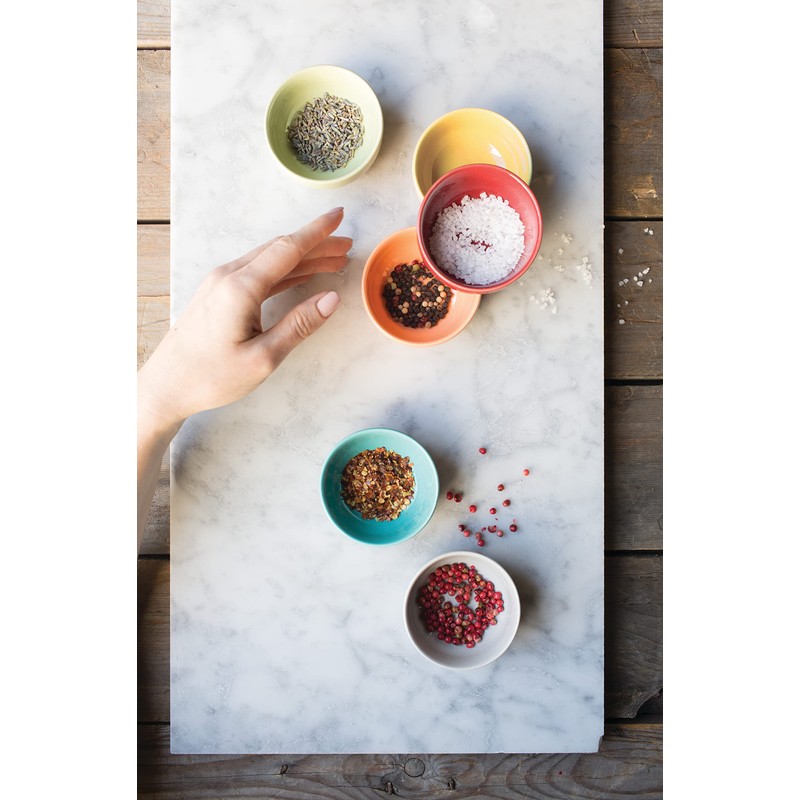 Now Designs Canyon Ceramic Pinch Bowl Set, Soy Sauce Dish,