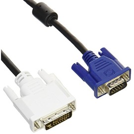 ELECOM DVIケーブル プロジェクター用 アナログ接続用 1.5m DVI-I29pinオス-D-Sub15pin(ミニ)オス CAC-DVA15BK