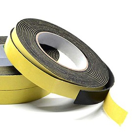 SENRISE Foam Seal Tape, 3PCS Single Sided Sponge Tape Self-Adhesive Foam Tape for Gas Stove, Kitchen Sink, Bathroom, Doors and Window Frames,etc (1mm x 65mm x 10m)