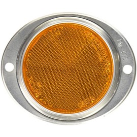 Peterson Manufacturing V472A Amber 3" Aluminum Oval Reflector