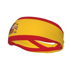Spain Flag Headbands for Women Men Spain Sweatband Sports Headband for Running, Cycling, Yoga Gym, Working Out